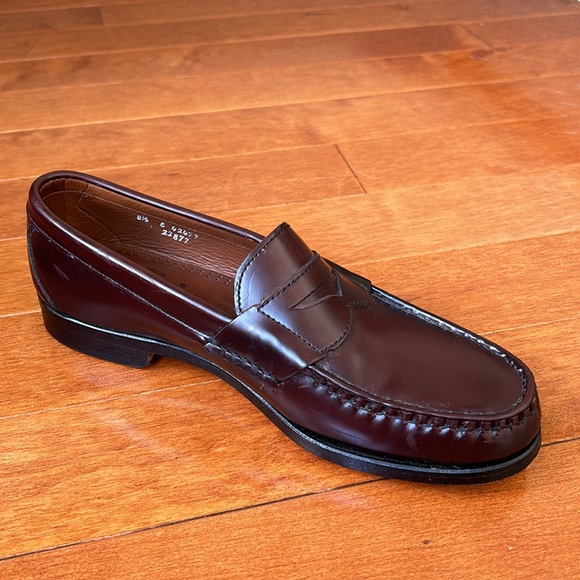 Allen Edmonds Walden Burgundy Loafers Made In the USA Size 8.5 - Picture 6 of 12